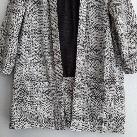 VERO MODA Coco Light Cardigan Kimono Open Front B&W Sz M - Picture 4 of 11